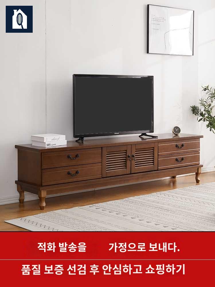 원목거실장 선반 티비장 TV다이 티비진열장 수납장 - 상품 이미지