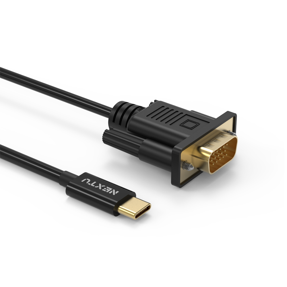 USB C to RGB 디스플레이 케이블 1.8M 모니터 VGA PC 노트북 듀얼 설정