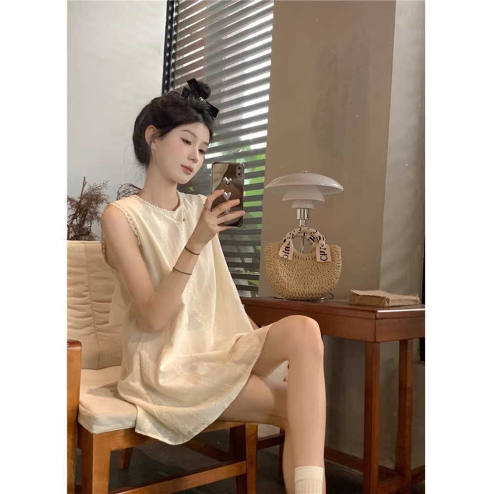 태연 원피스 레이어드 민소매 인스타그램 루즈핏 뒷 트임 의상 옷 패션 - 상세 이미지 2