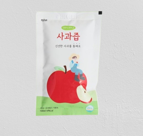 [햇살농부] 사과즙 100ml x 60개입 (총 2박스) : sohappy04