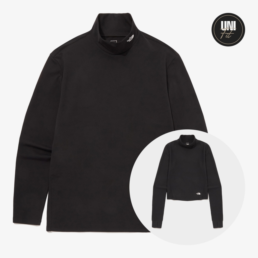 노스페이스 얇은 긴팔티 슬림 이너 반목 터틀넥 티셔츠 NT7XQ52A