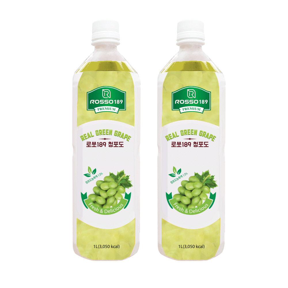 로쏘189 청포도 시럽 하이볼 에이드 베이스 1L 2개 - 상품 이미지
