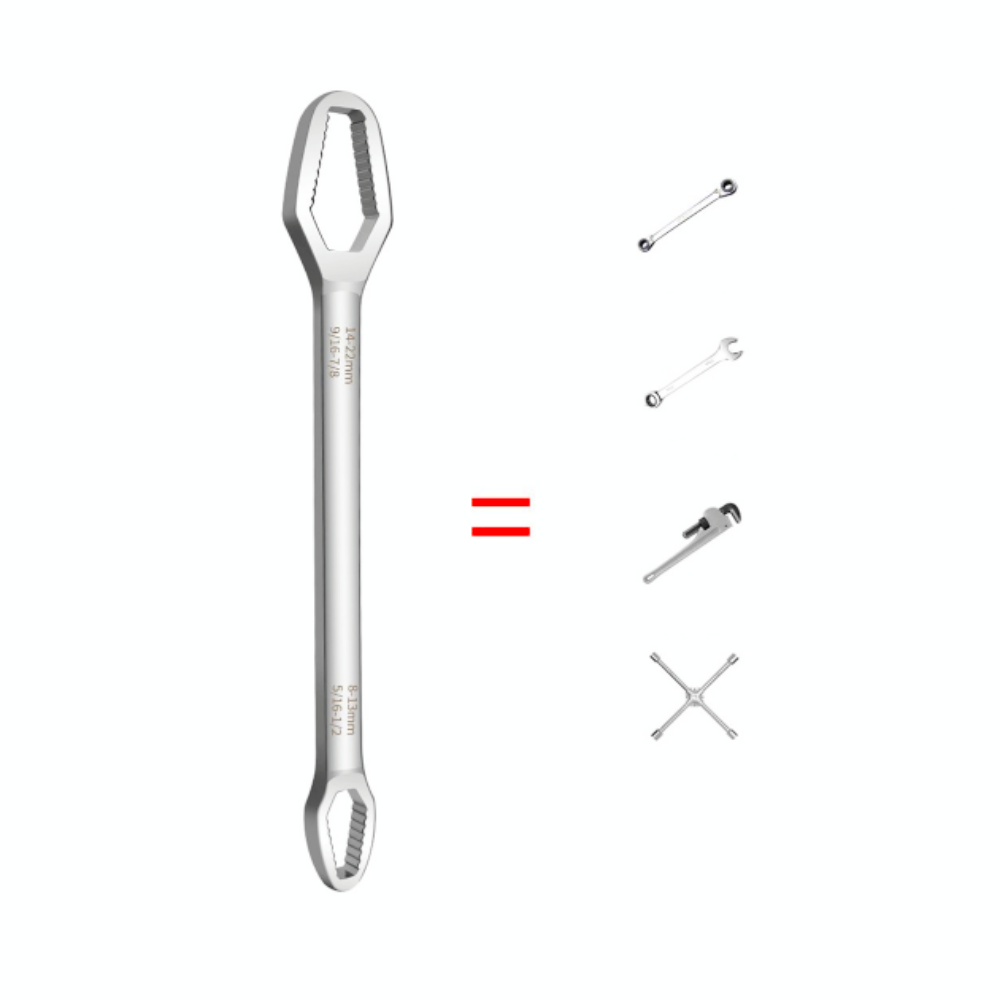 다기능 멀티스패너 8~22mm 소켓파이프렌치 스패너옵셋렌치 볼트작업 블랙 - 메인 이미지