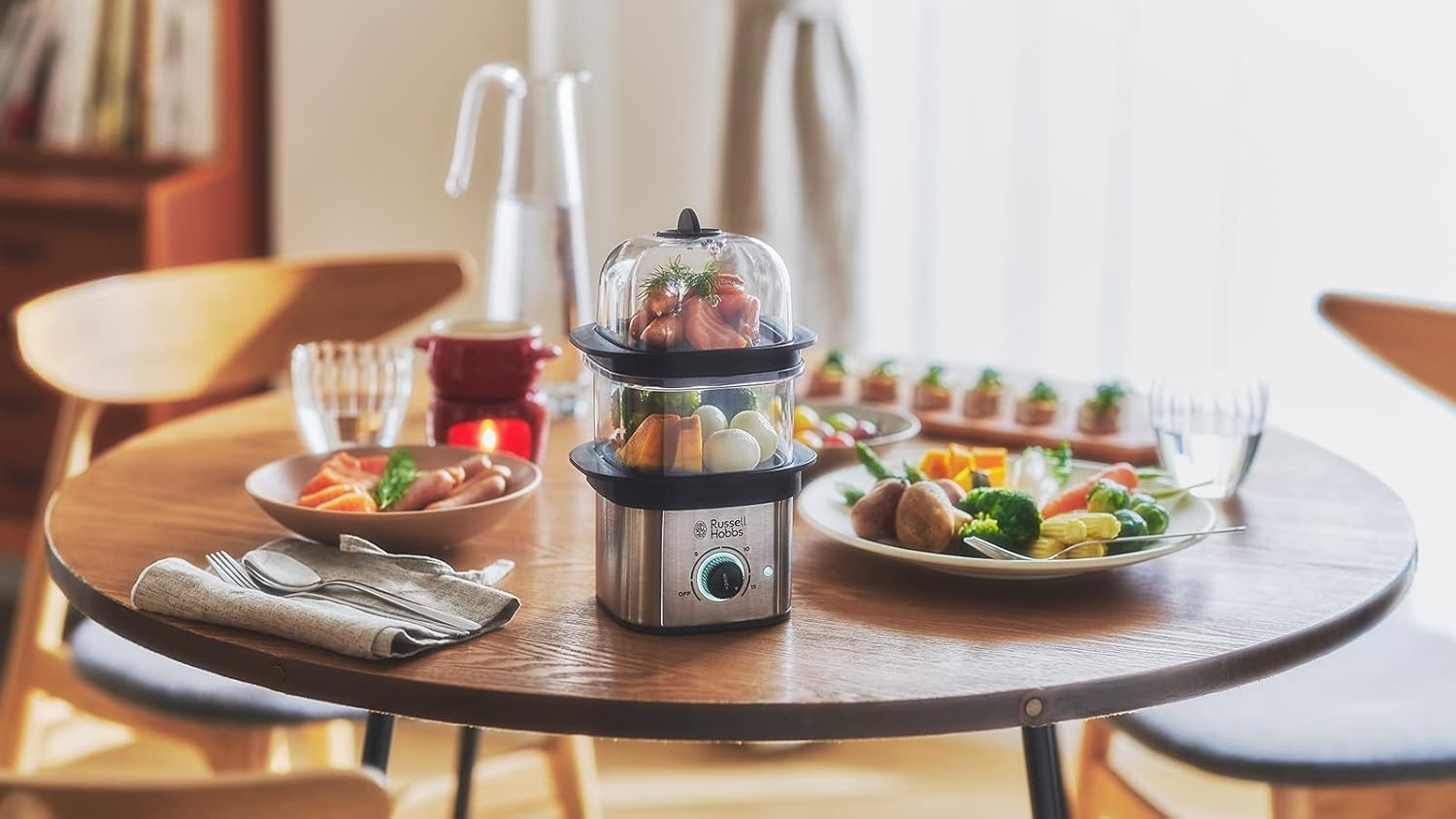 러셀 홉스 RussellHobbs 퀵 미니 가정용 전기 스티머 3000JP