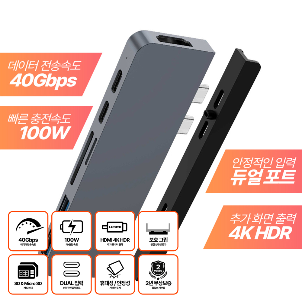 7in2 멀티디스플레이 노트북 모니터 맥북 hdmi 확장기 연결+연장케이블 - 상세 이미지 2