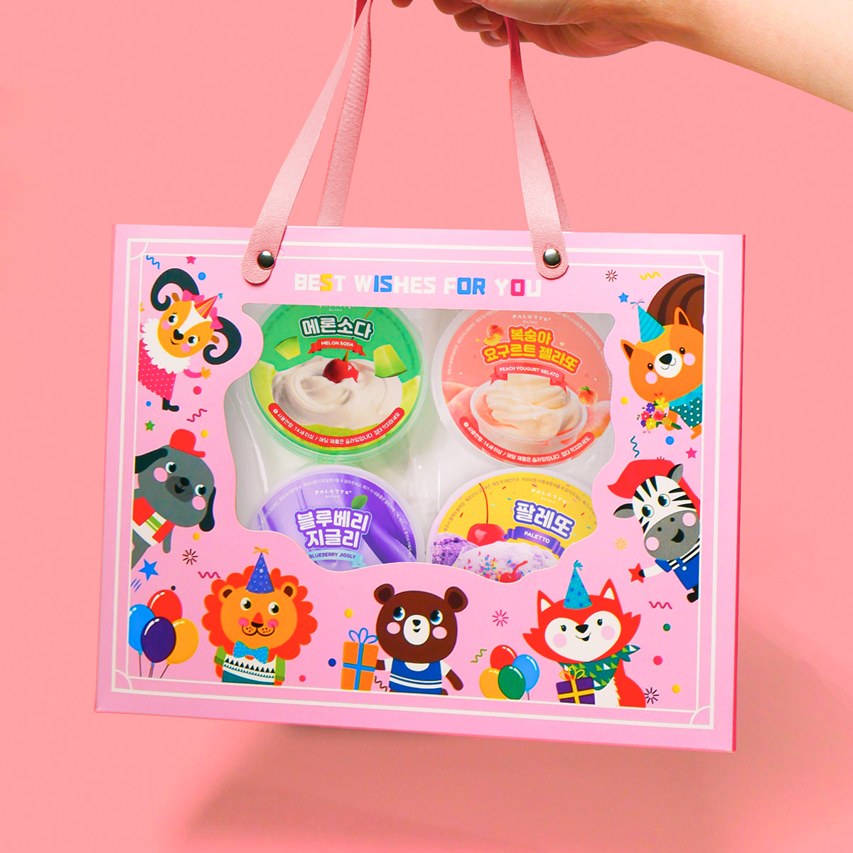 팔레트슬라임 10개+슬라임 2개+한정판 패키지 안전한 수제 슬라임 액괴 랜덤박스 선물세트 제품 이미지