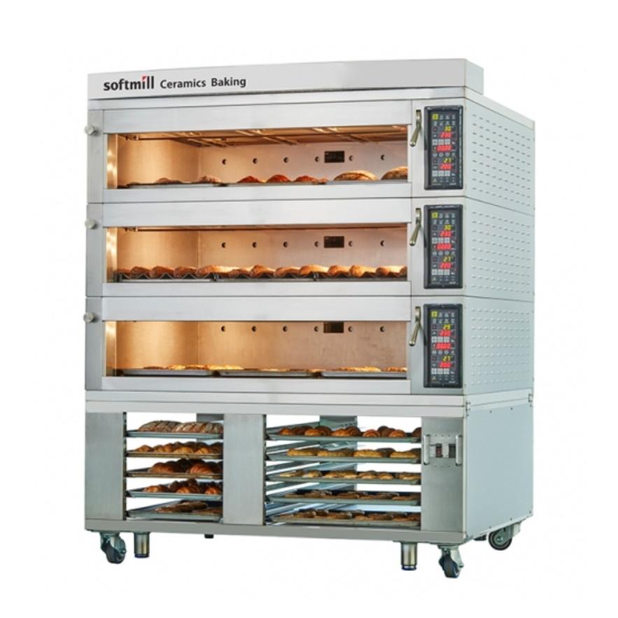 제빵 업소용오븐기 스팀 베이커리 대형 베이킹오븐기 4매 3단