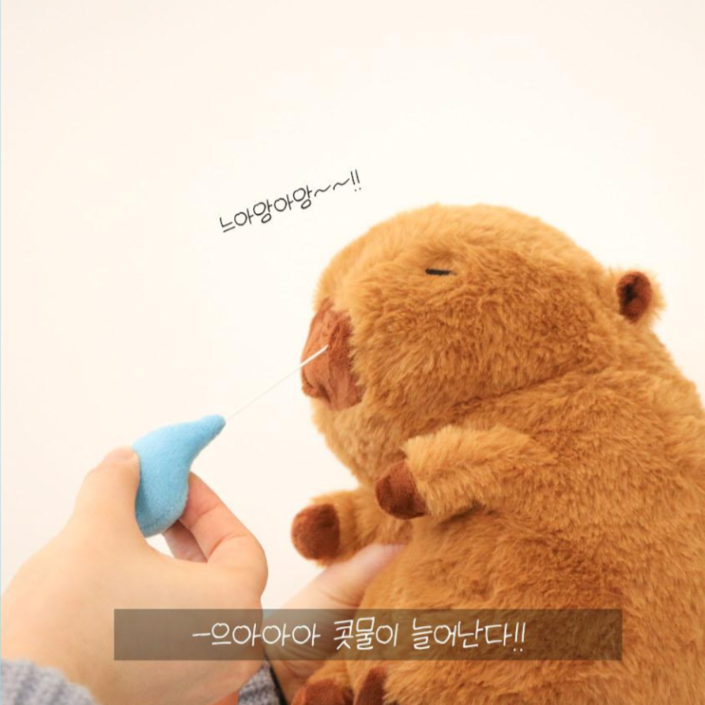 카피바라 인형 대형 모찌 애착인형 딸기22cm - 상세 이미지 4