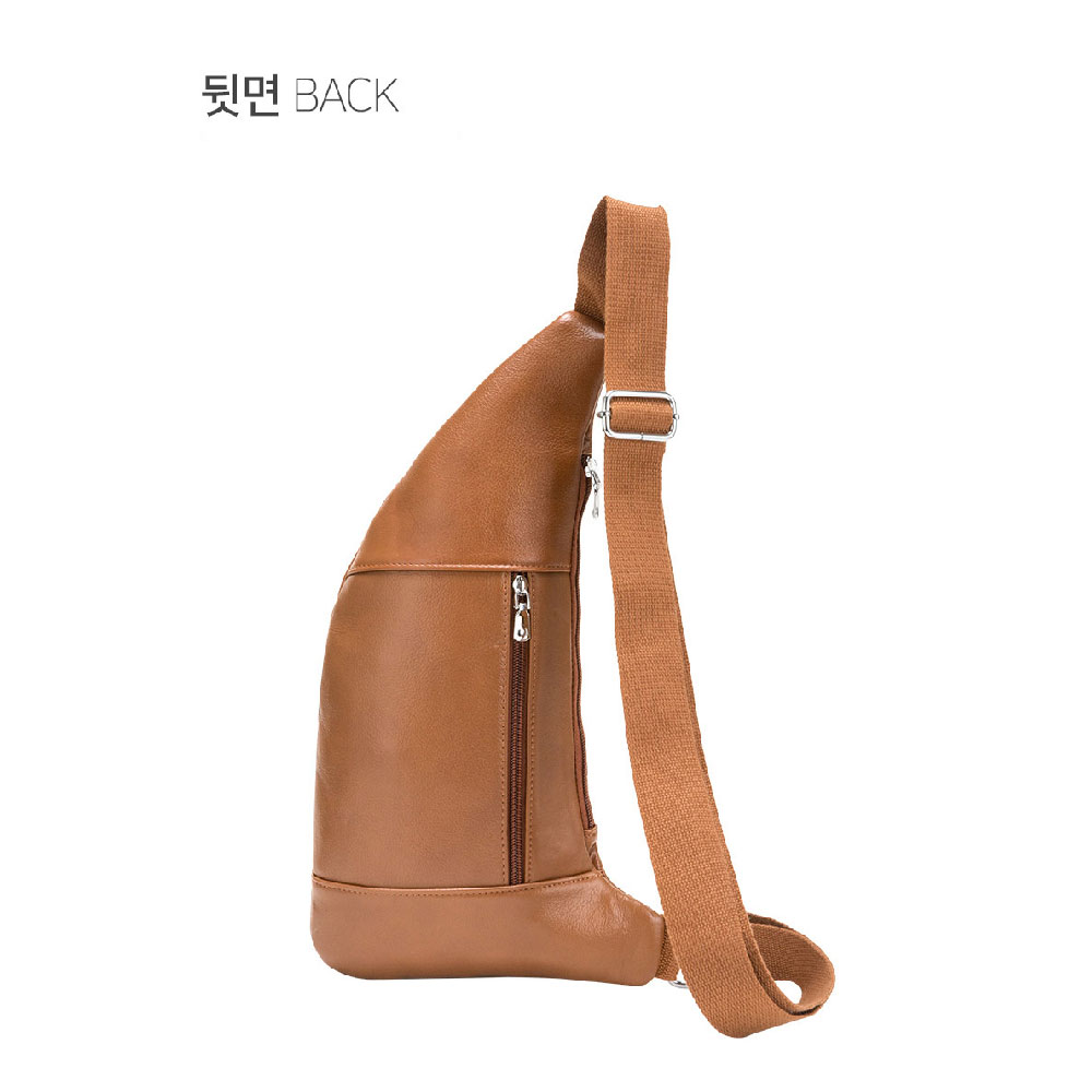 가죽 슬링백가방 남자 소형 고급 소가죽 크로스백 나들이 외출 여행 앞으로 옆으로메는가방 - 상세 이미지 5