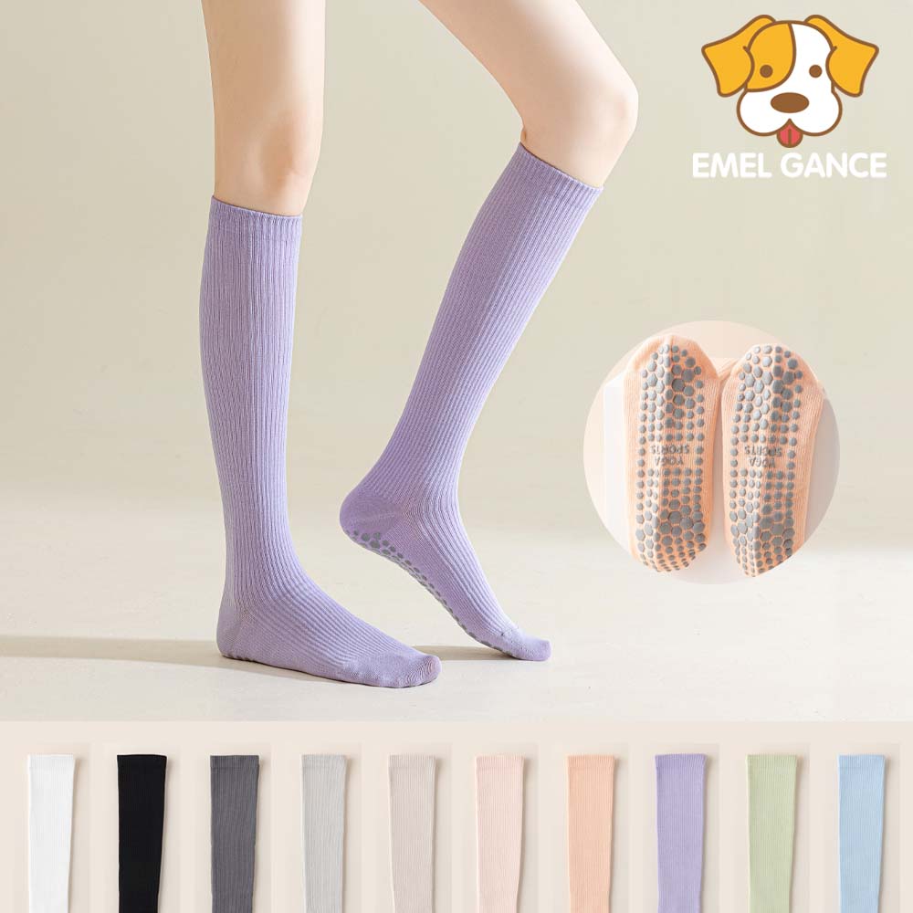 에멜강스 여성 니삭스 반스타킹 미끄럼방지 필라테스 운동 무릎 양말