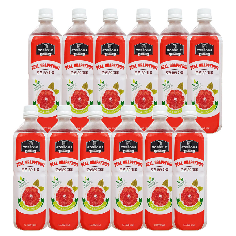 로쏘189 자몽 시럽 하이볼 에이드 베이스 1L 1박스(12개입) - 상품 이미지