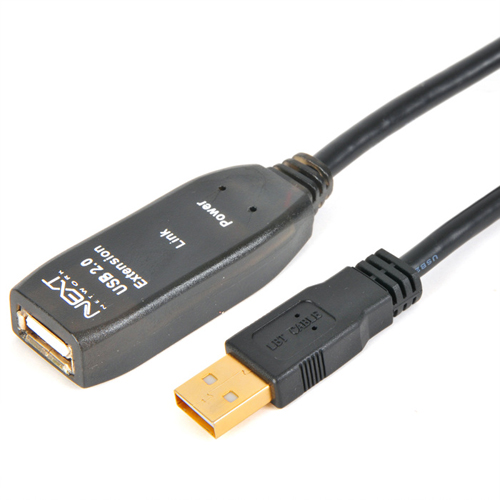 넥스트유 USB2.0 AM-AF 연장 리피터 케이블 5m USB05 PLUS - 상품 이미지