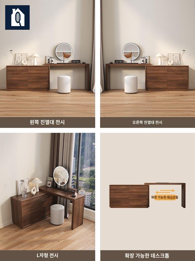화장대 서랍장 확장형 우드 3단 수납장 600 - 상세 이미지 3