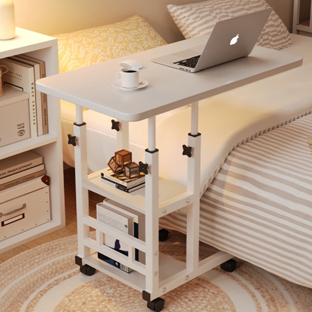 이동식 사이드테이블 쇼파 노트북테이블 높이조절 보조 바퀴책상