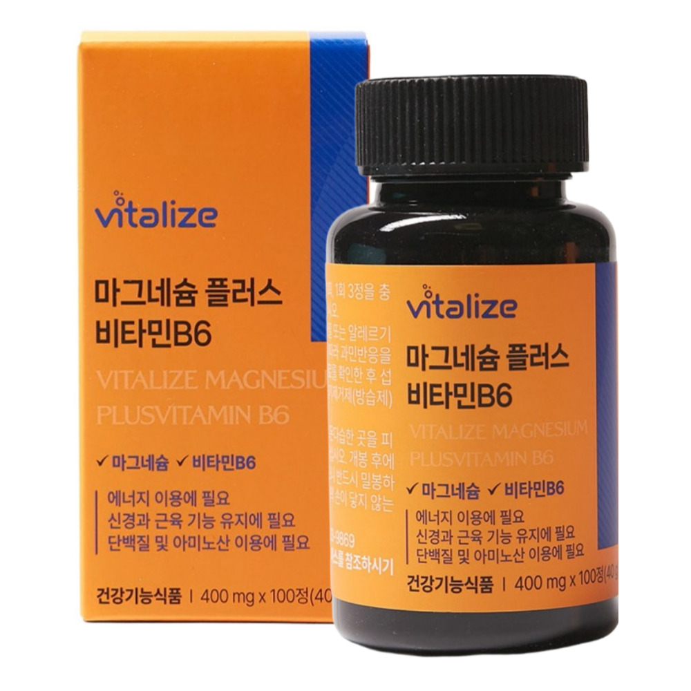 바이탈라이즈 마그네슘 플러스 비타민B6 100정