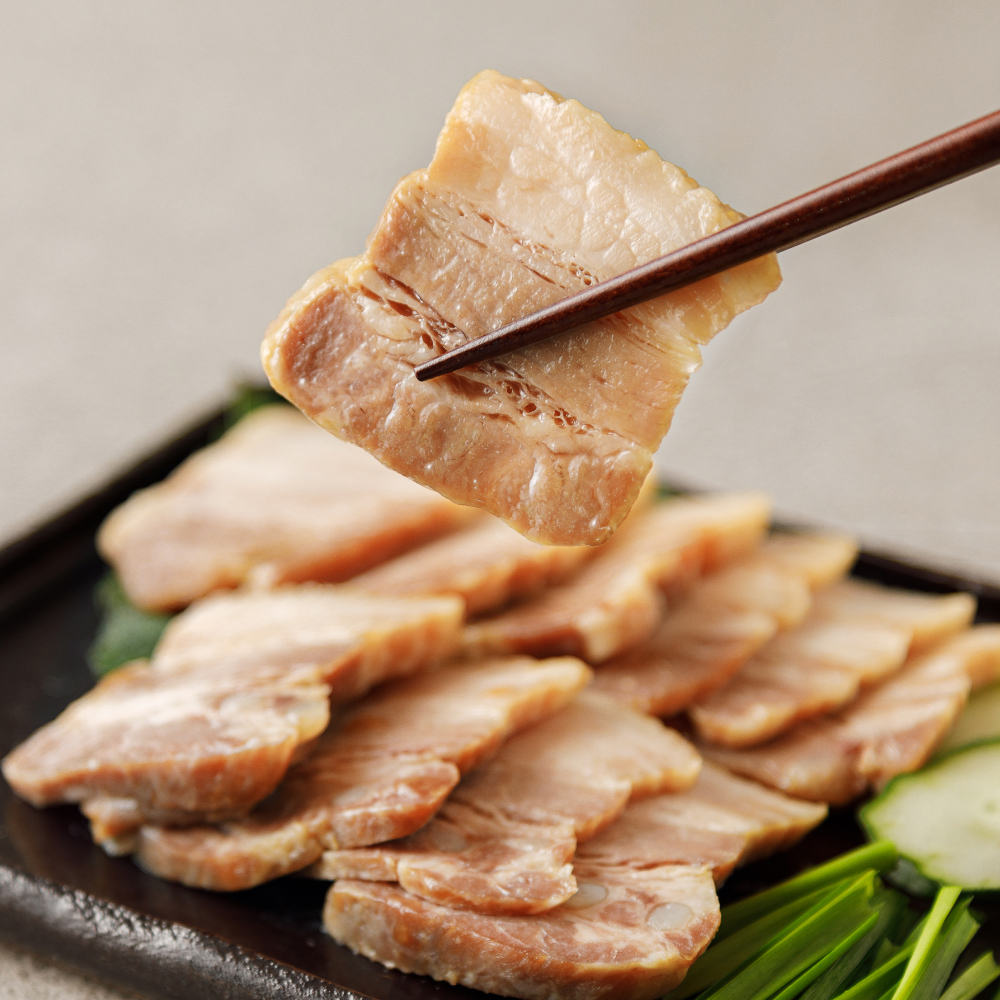 [푸딩팩토리] 전통 삼겹보쌈 슬라이스 250g 야들야들 부들부들 집에서 간편조리 - 상품 이미지