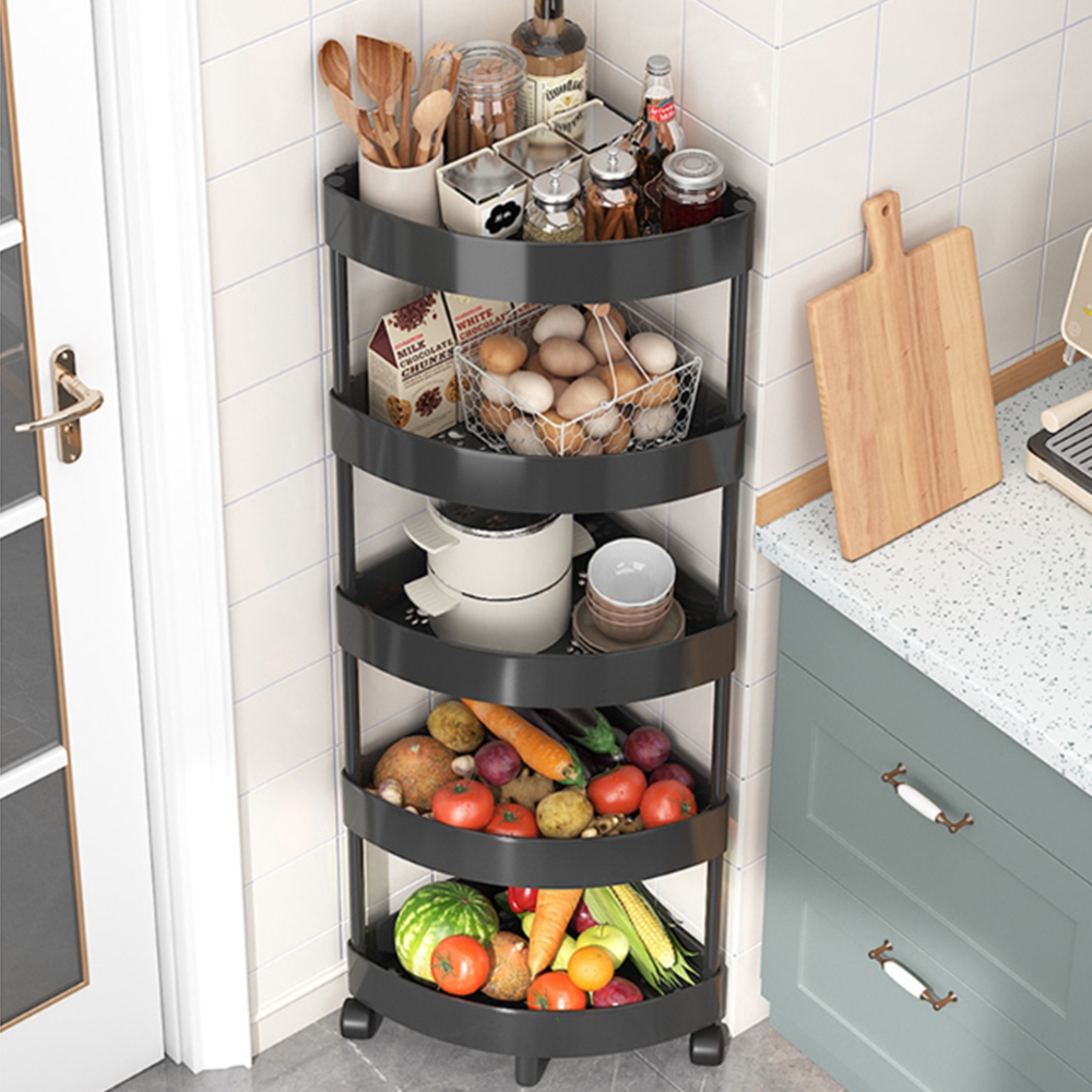 코너 바퀴달린선반 모서리 이동식수납 틈새선반 주방 욕실 트롤리