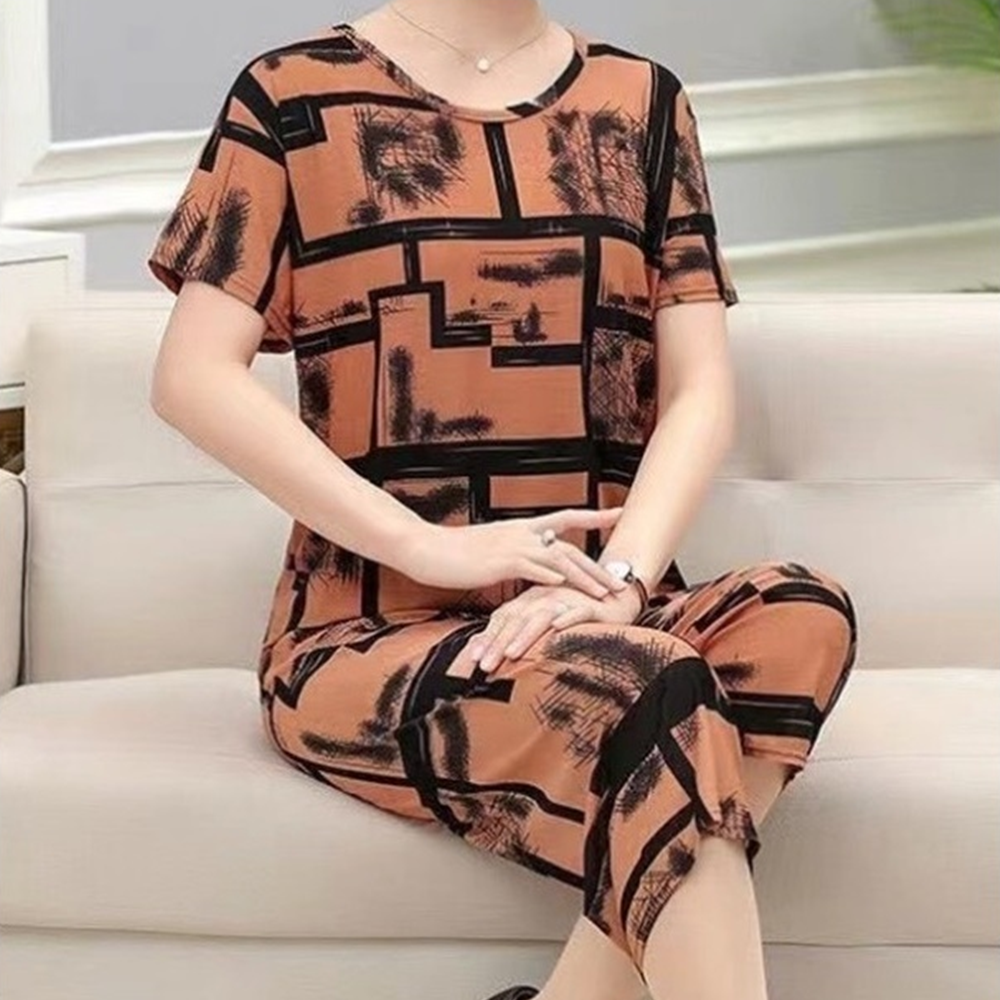 어르신실내복 잠옷 할머니 여성 여름 파자마 홈웨어 상하세트 - 상세 이미지 5