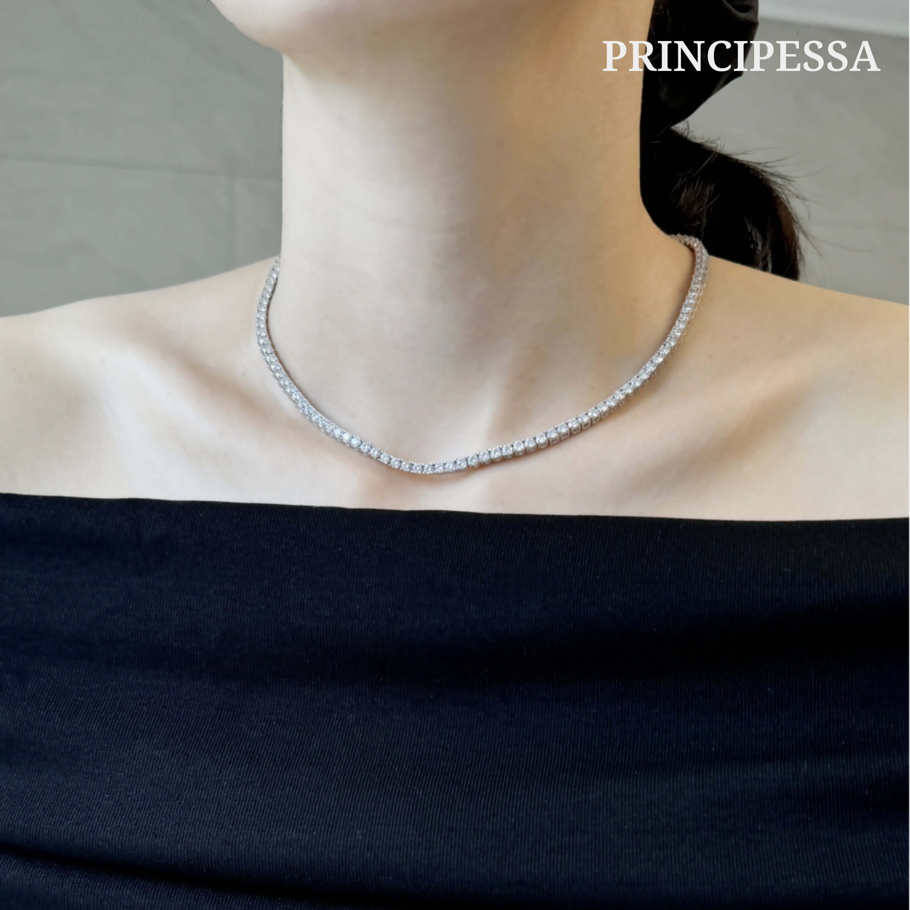 모이사나이트 테니스목걸이 랩다이아 다이아 목걸이 - 상세 이미지 2