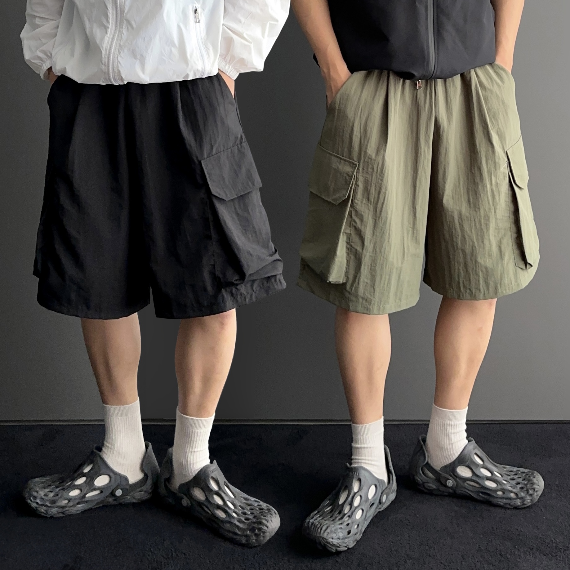 건빵반바지 나일론반바지 남자카고반바지 - 상품 이미지