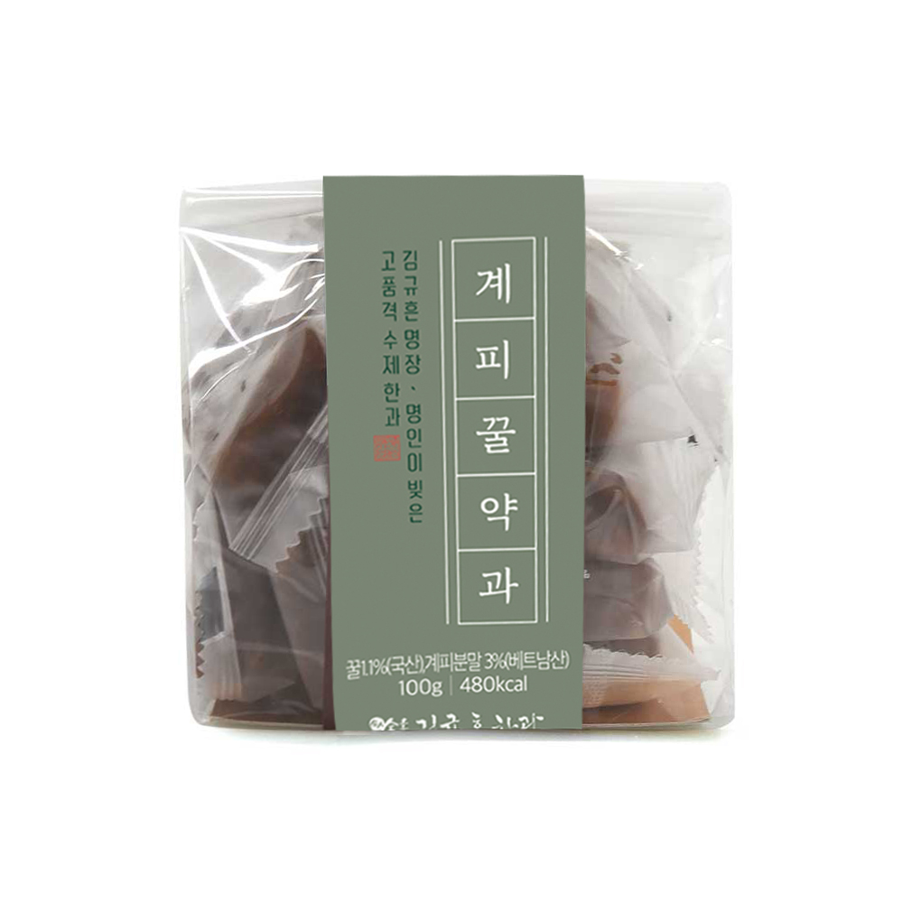 명인 김규흔 꿀약과 10개입 (꿀, 계피, 단호박) 낱개포장 100g - 상세 이미지 2
