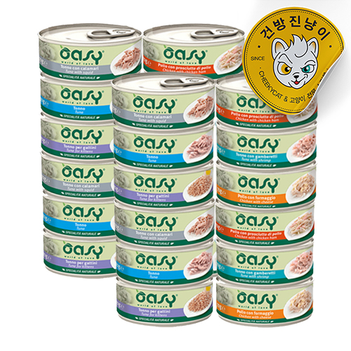 오아지 캔 네츄럴 레인지 70g 6종콤보 x24개세트(1box) (6종각4개씩) - 상품 이미지