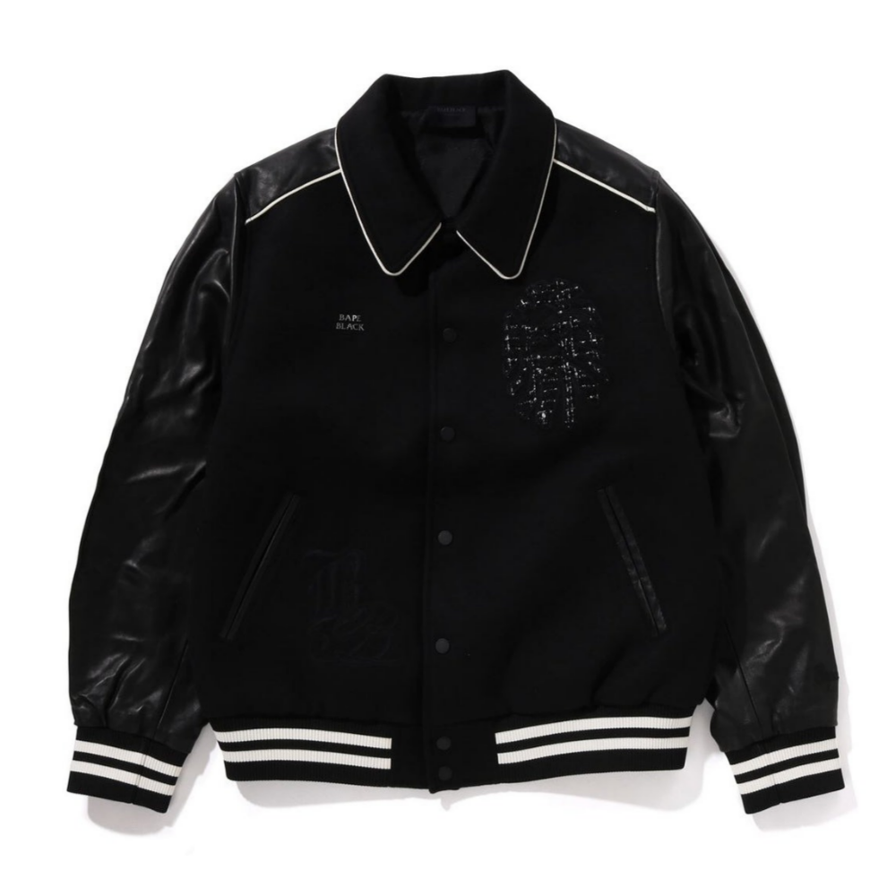 베이프 자켓 BAPE BLACK LOGO BASEBALL 1K20-140-028 - 메인 이미지