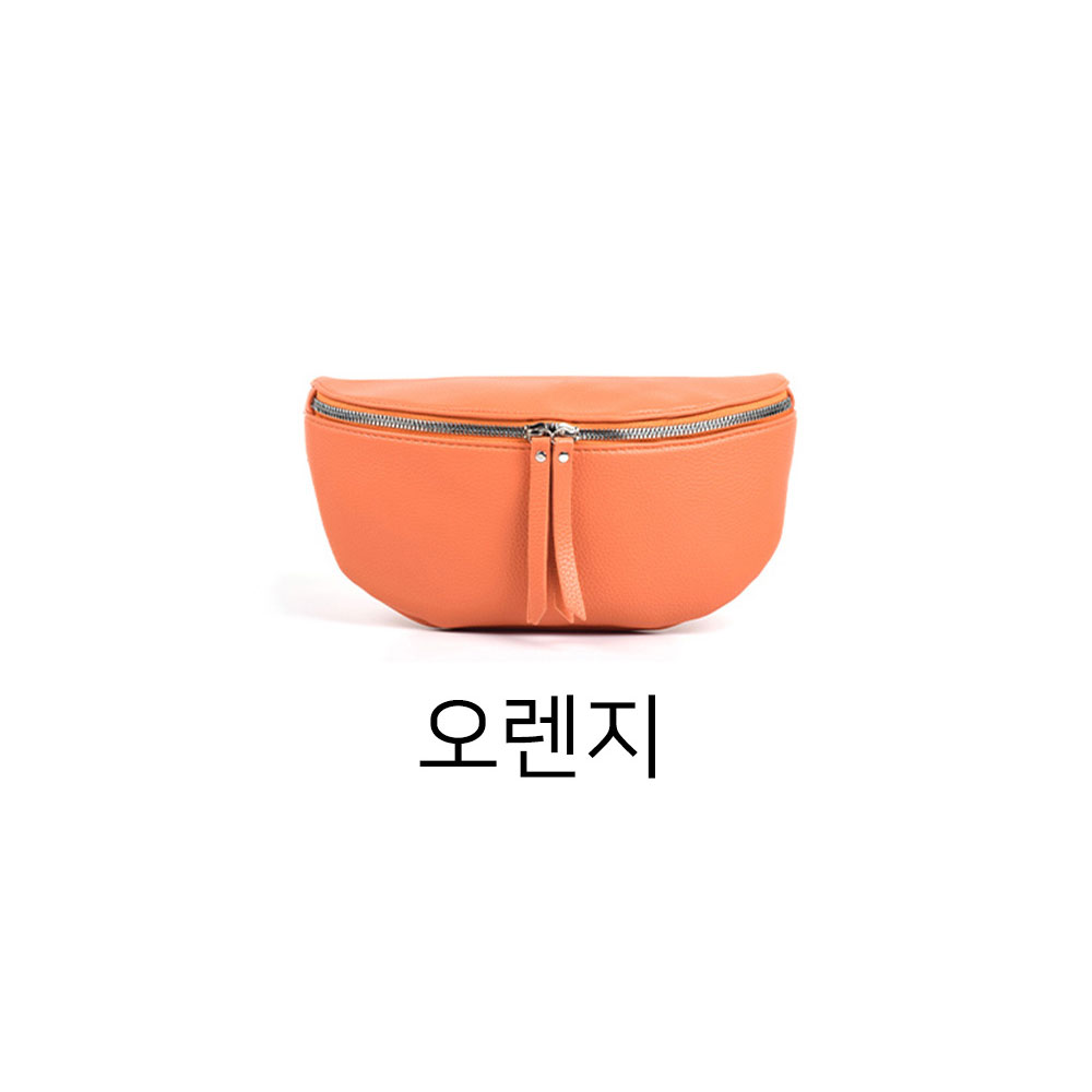 여성 힙색 심플한 허리가방 나들이 외출 여행 미니 힙백 허리차는 가방 - 상세 이미지 4