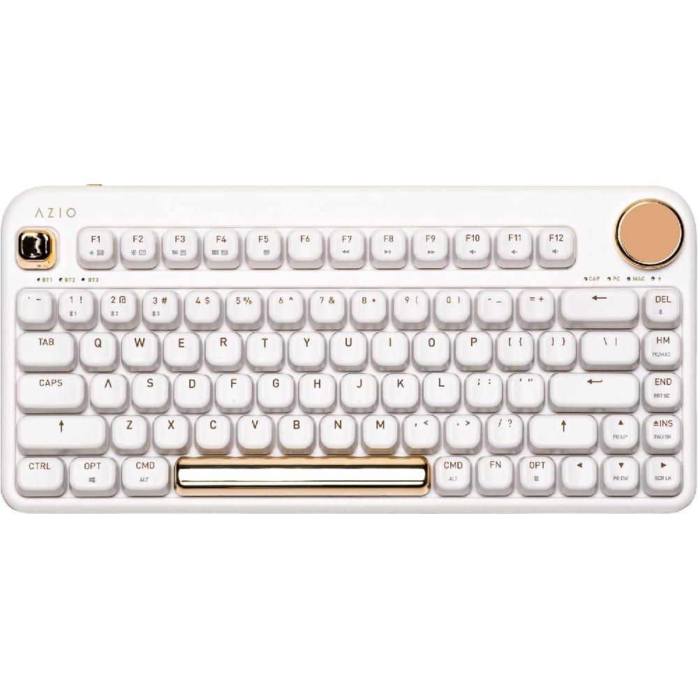 아지오 키보드 Azio IZO Wireless BT5 / USB PC 및 Mac 기계식 White Blossom - 상품 이미지