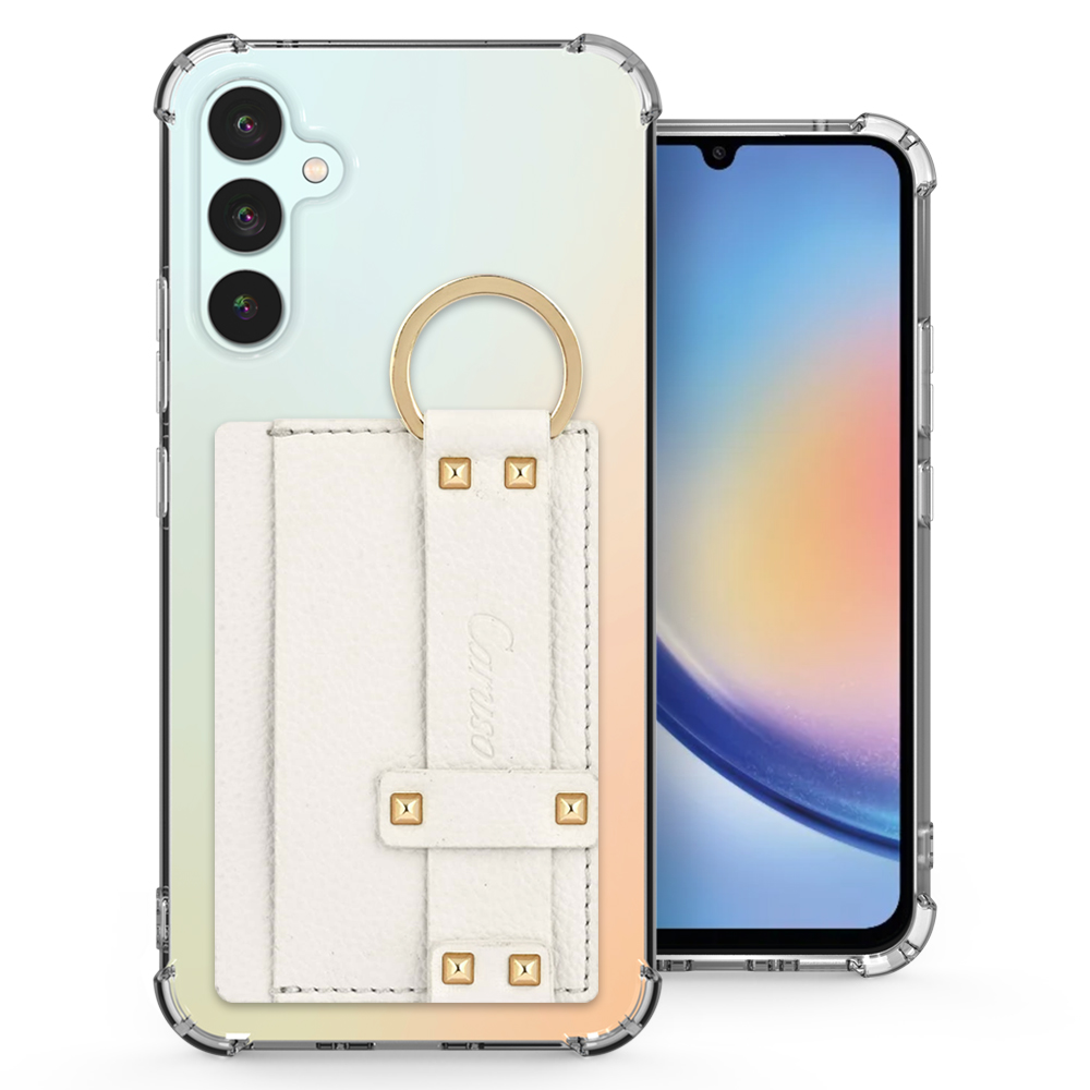 카루소 갤럭시A34 5G 토고 링 카드 포켓 투명 범퍼 케이스 a346 레드 - 상세 이미지 4