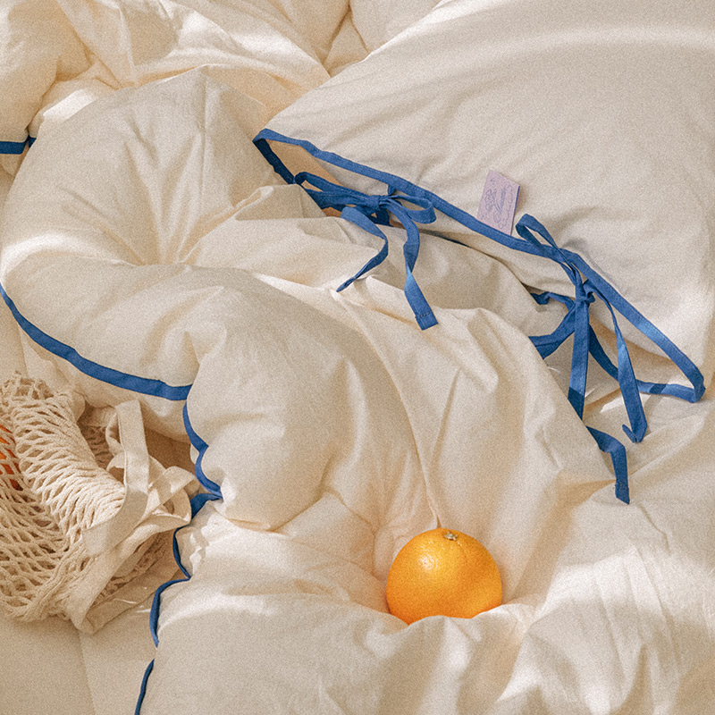 마틸라 고밀도순면 러브바인더 60수 리본 차렵 이불 베개세트 SS