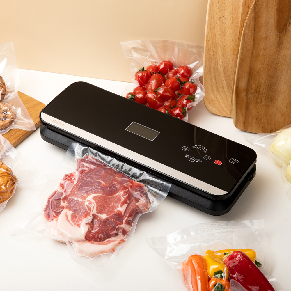 에펠 원터치 진공포장기 가정용 진공압축기 수비드 밀봉 음식포장 초강력 EF-VS6680