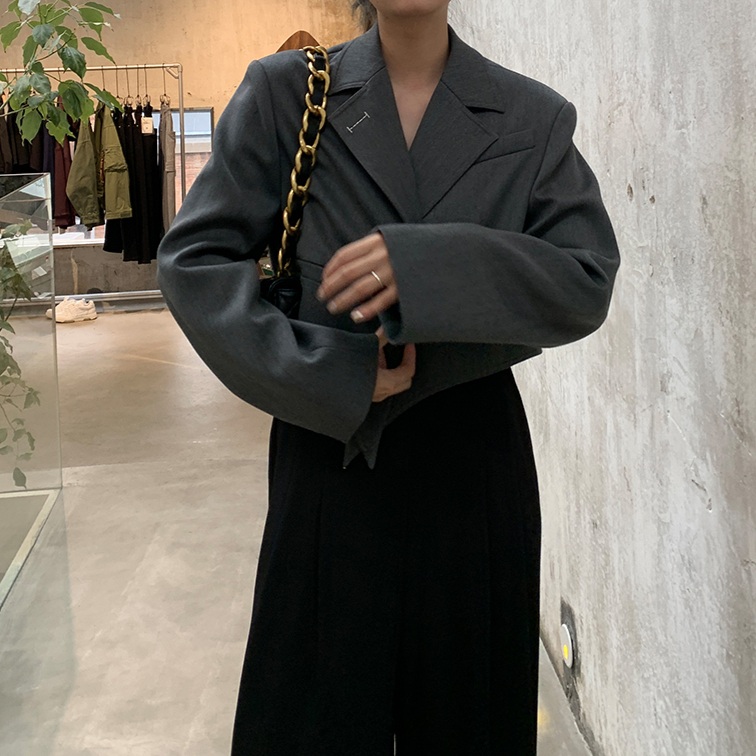 살롱드립2 52화 장도연 자켓 크롭 모직 데일리 의상 옷 패션 - 상품 이미지