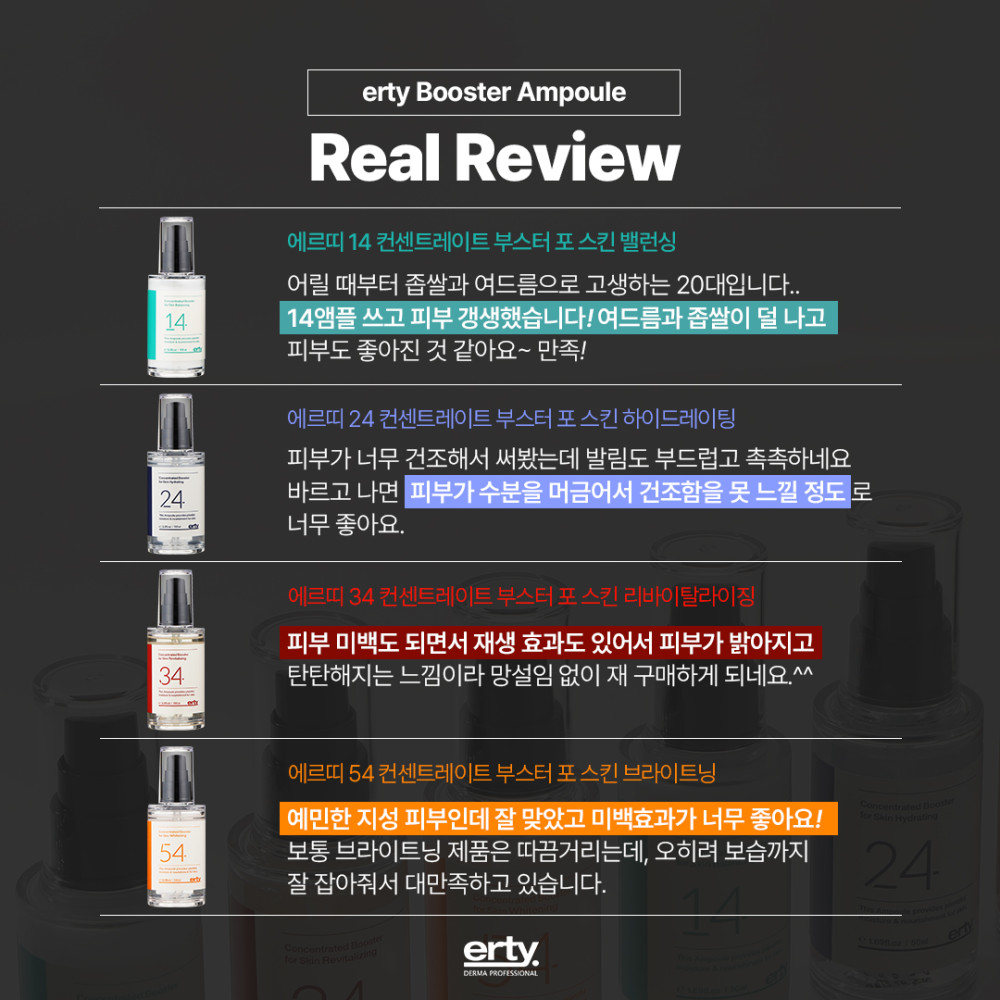 에르띠 34 컨센트레이트 부스터 포 스킨 리바이탈라이징 100ml 리페어앰플 - 상세 이미지 3