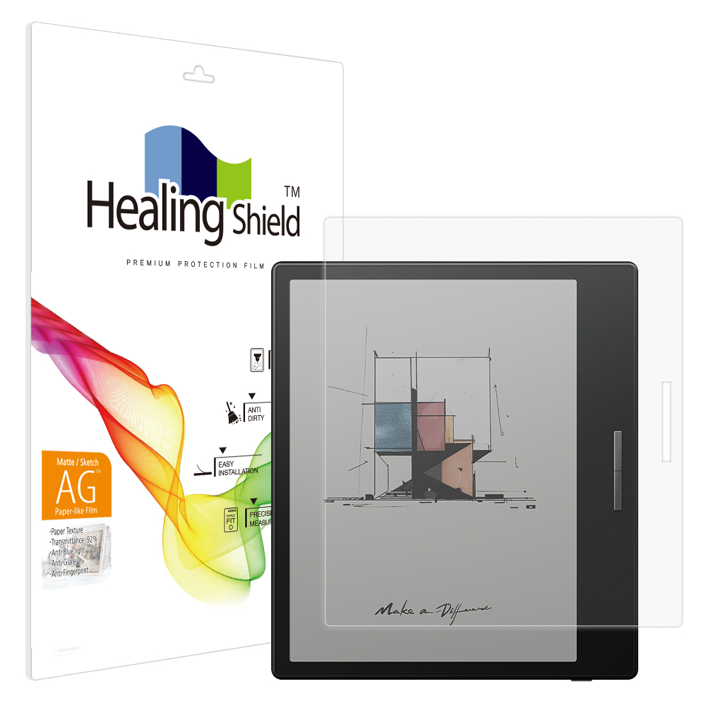 오닉스 북스 고 컬러 7 블랙 항균 종이질감 블루라이트차단 액정보호필름