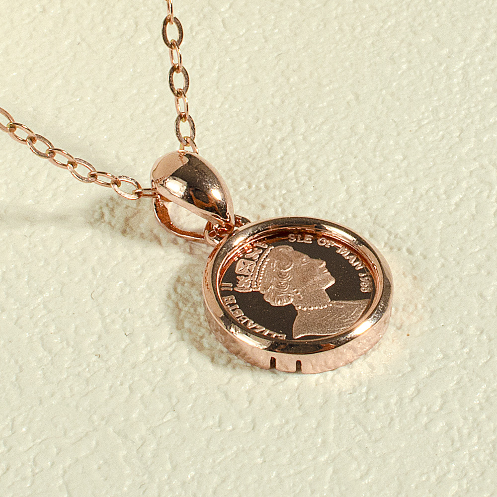 엘리자베스 베젤 코인 펜던트 11mm 데일리 메달 동전 14K 18K 여자 선물 - 상세 이미지 5