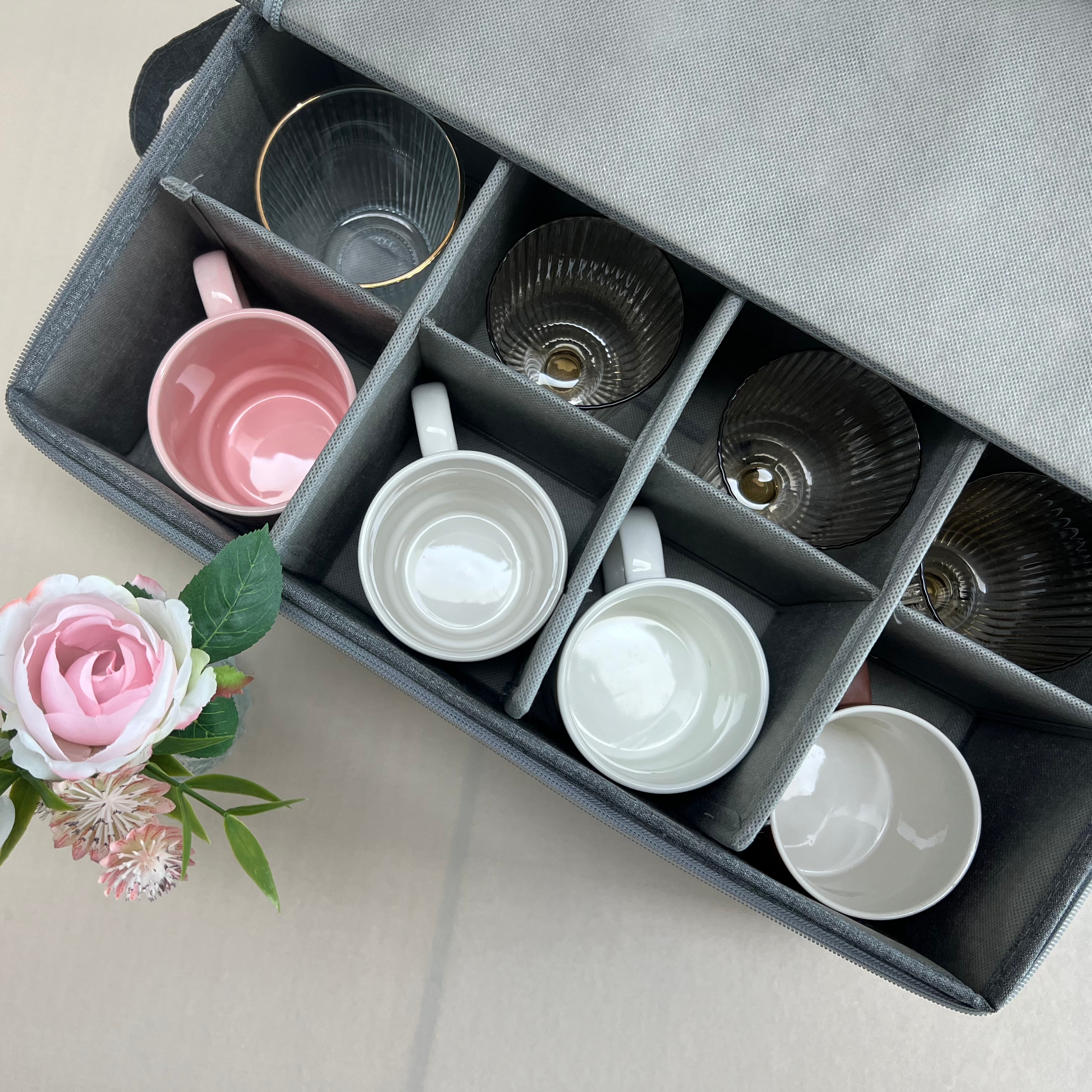 유즈베러띵 칸막이 컵 정리함 텀블러 수납 보관함 Short(15cm) - 상세 이미지 5
