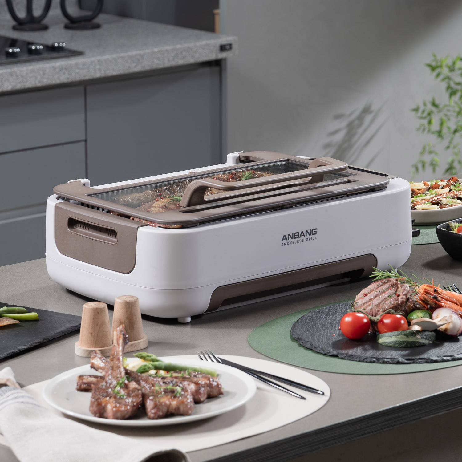 [안방그릴 울트라] 연기+냄새+기름잡는 전기그릴 (가방+필터10개 포함) AB1101MF/바베큐 삼겹살 대형 그릴 시즌6