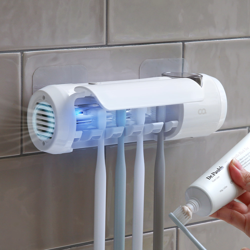 오아 클린이퓨어Air 바람건조 무선 칫솔살균기 UVC 가정용 벽걸이 칫솔 소독기 건조기