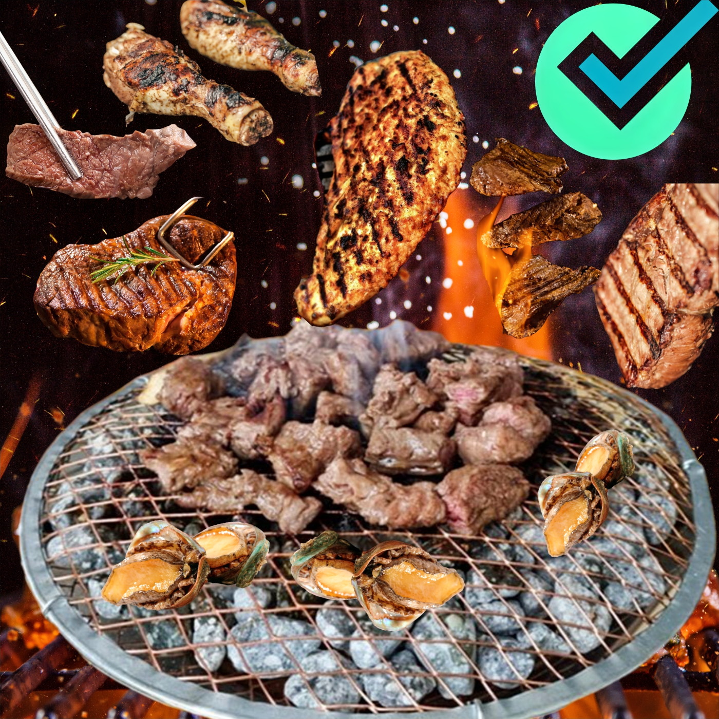 맥반석석쇠 캠핑 숯불바베큐그릴화로 휴양림 일회용석쇠화로 삼겹살 비비큐 미니맥반석석쇠 245