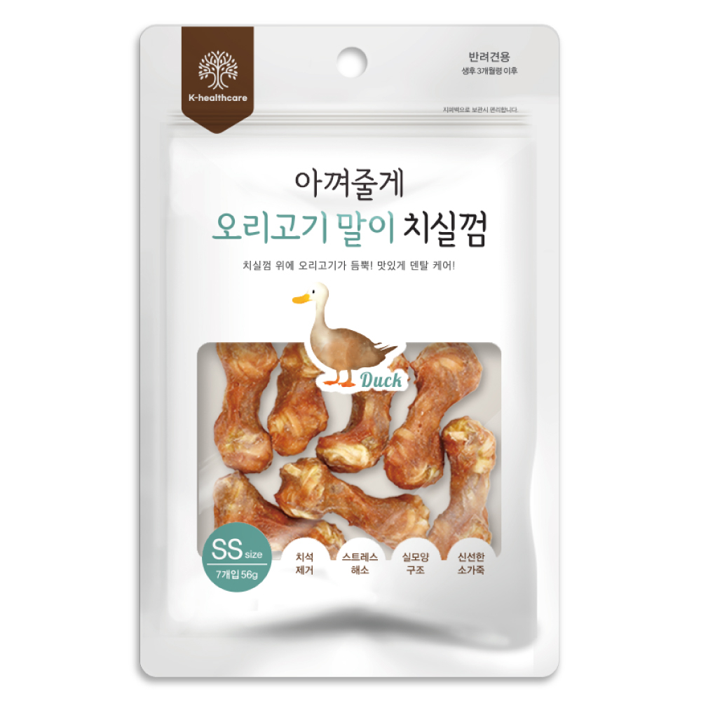 아껴줄게 치석제거 치실껌 SS 바나나 우유, 42g, 1개 이미지 6