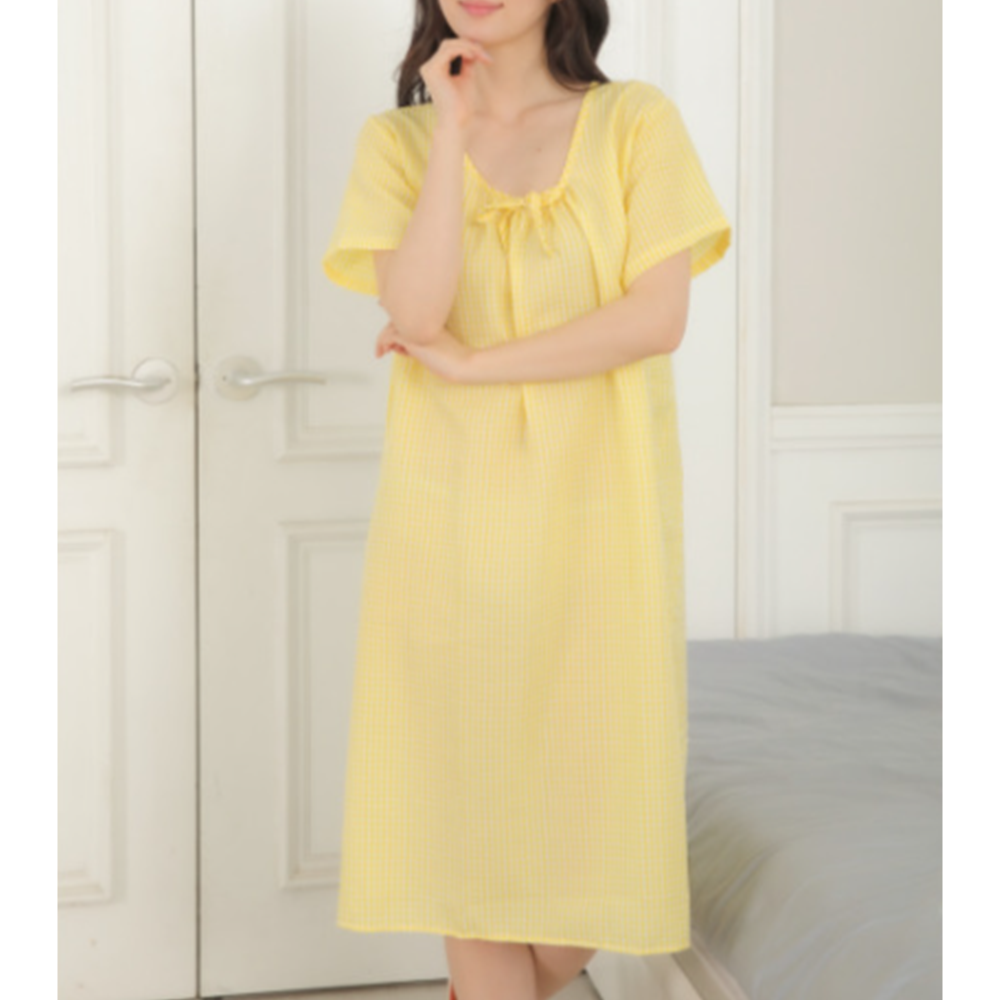 성인실내복 집에서입는 원피스 냉장고 지지미 여성 여름 잠옷 - 상세 이미지 4