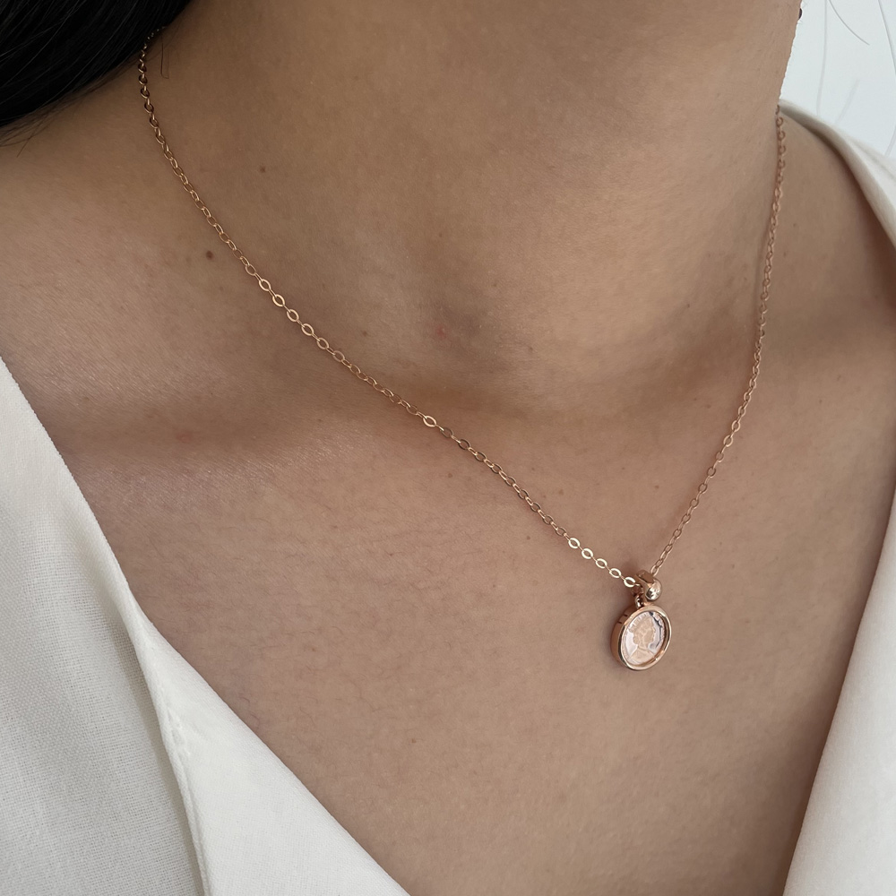 엘리자베스 베젤 코인 펜던트 11mm 데일리 메달 동전 14K 18K 여자 선물 - 상세 이미지 3