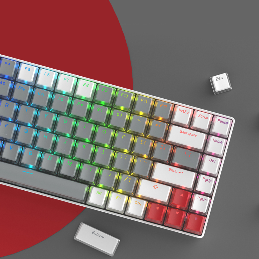 투명 그레이레드 푸딩 키캡 블루 키보드 포인트 키캡 OEM 프로파일 165key