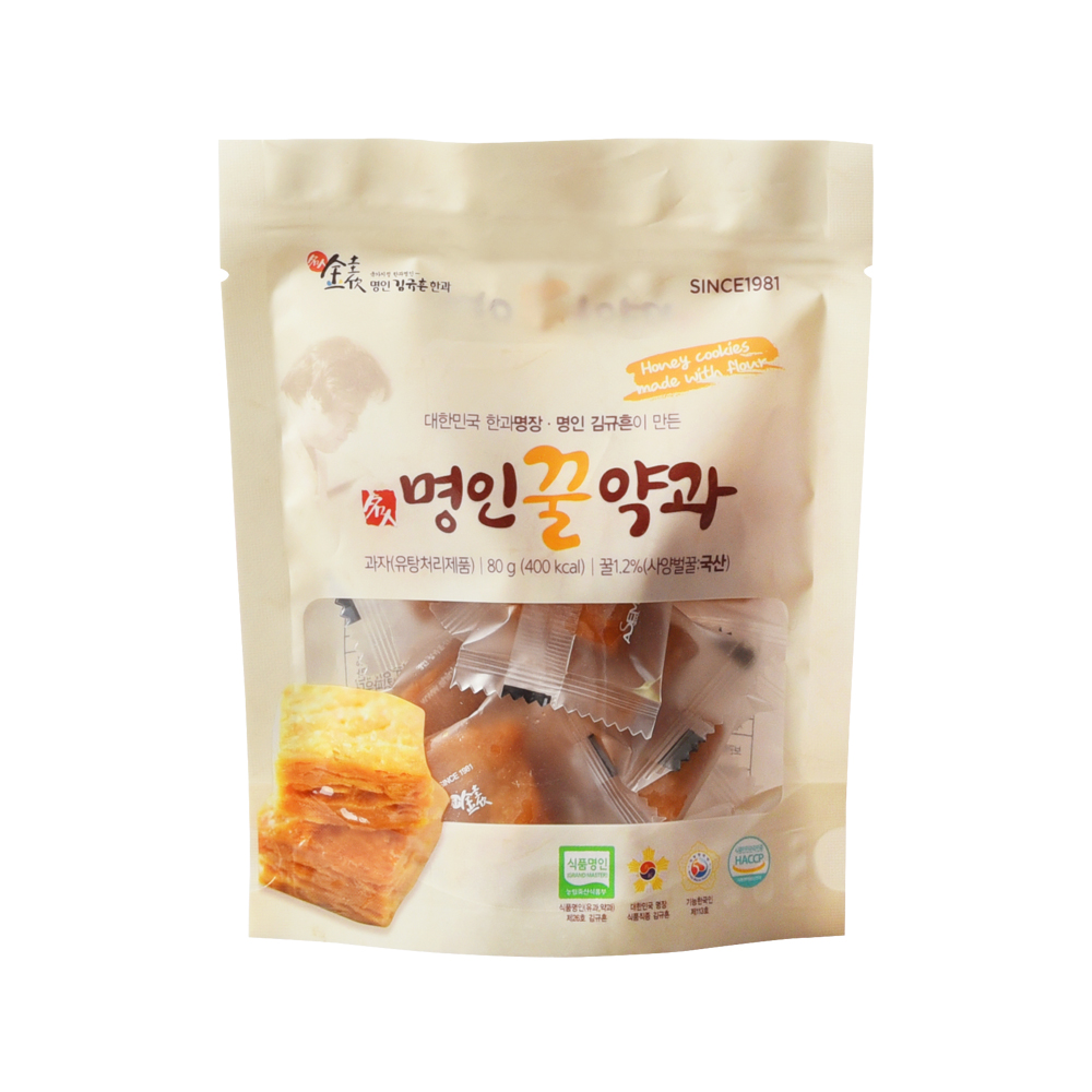 명인 김규흔 꿀약과 10개입 (꿀, 계피, 단호박) 낱개포장 100g - 상세 이미지 4