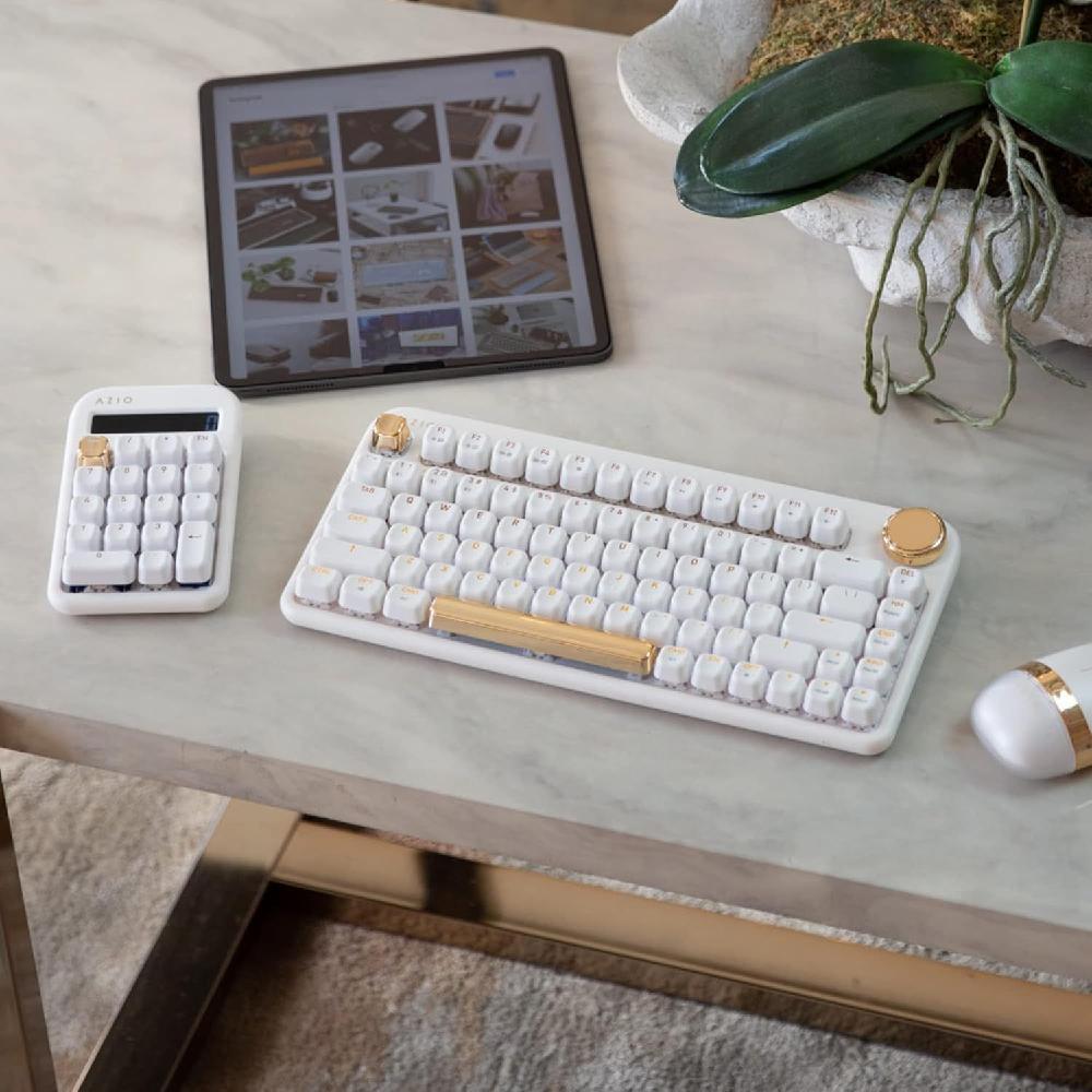 아지오 키보드 Azio IZO Wireless BT5 / USB PC 및 Mac 기계식 White Blossom 이미지 7