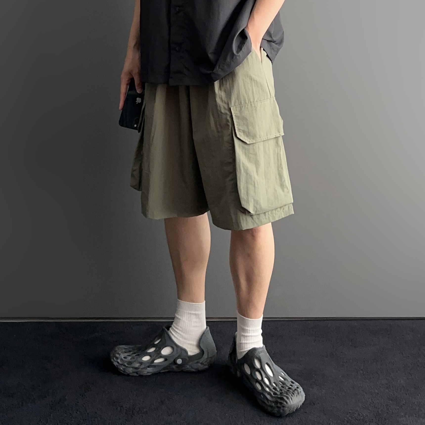 1+1 건빵반바지 나일론반바지 - 상세 이미지 4