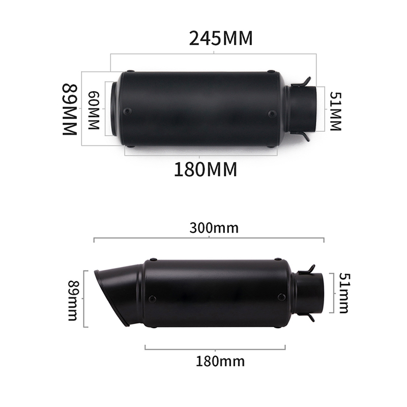 CFMOTO 450SR 450SS 풀 시스템 바이크 오토바이 배기 미들 링크 파이프 카본 머플러 이스케이프 슬립온 51mm : -산업.부품.용품.전문-