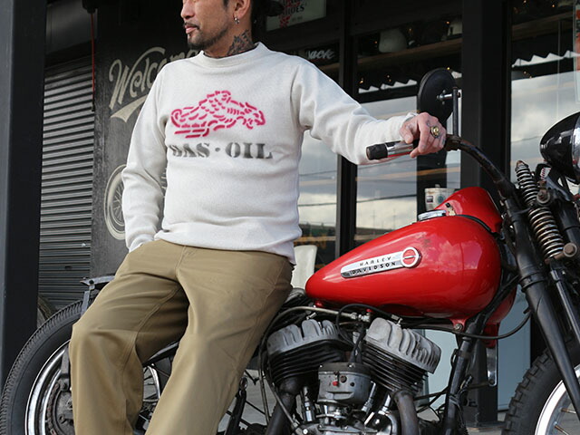 프리휠러스 FREEWHEELERS 펌프 조키 크루 넥 긴팔 맨투맨 티셔츠 2335002 - 상품 이미지