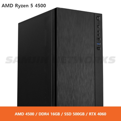 PCKOREA AMD4500+RTX4060 가성비 게이밍 조립 컴퓨터 PC [AMD4500/DDR4 16GB/SSD500GB/RTX4060]